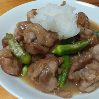 コロコロ可愛い！豚こまとオクラのみぞれ煮！